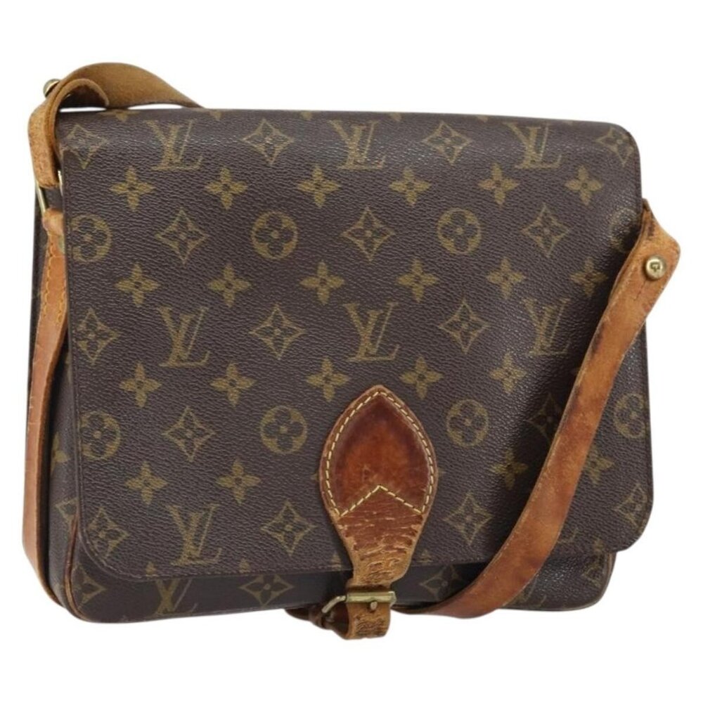 Authentic LOUIS VUITTON Monogram Cartouchiere GM Shoulder Bag M51252 LV
